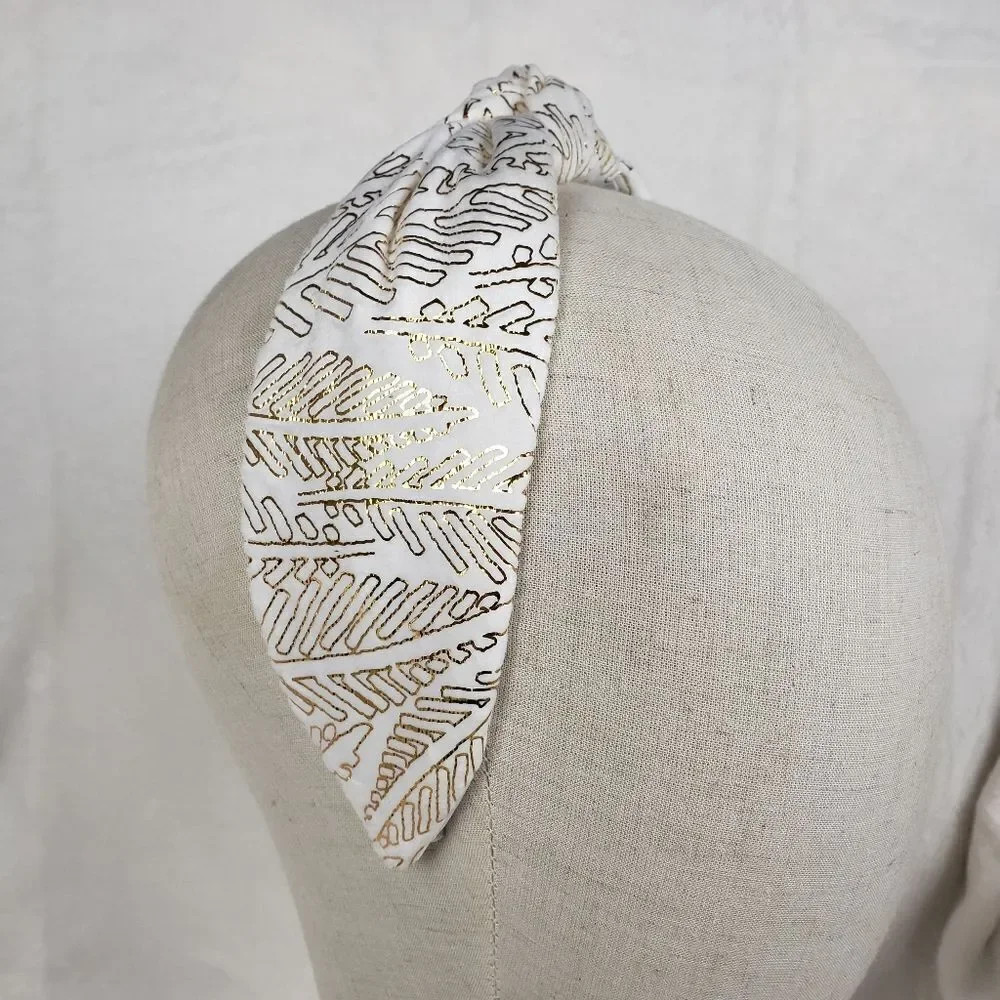 Metallic Tropical Top Knot Headband
